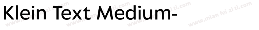 Klein Text Medium字体转换